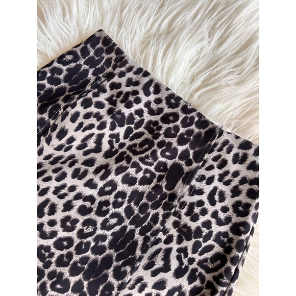 She and Sky Women's Animal Print Faux Suede Mini Skirt Black White Size Small - Picture 3 of 11